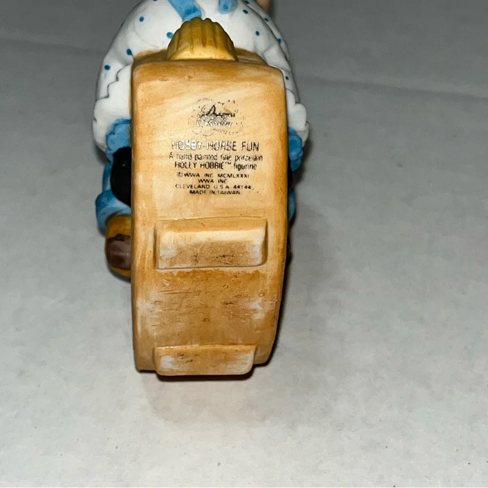 Vintage Holly Hobbie 1981 Figurine Riding a Horse With Brother‎ Robby